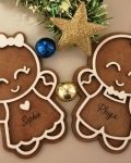 His & Hers Gingerbread Christmas Ornaments